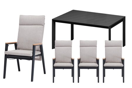 Royal seasons® Portland/Noordwijk dining set voor 4 personen - afbeelding 1