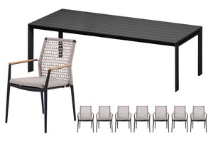 Royal seasons® Portland/Noordwijk low dining set voor 8 personen