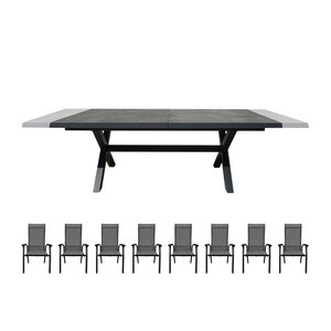 Royal seasons® Porto uitschuifbare dining set voor 8 personen - afbeelding 1