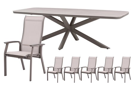 Royal seasons® Sevilla dining set voor 6 personen - afbeelding 1