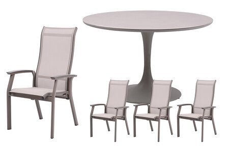 Royal seasons® Sevlla ronde dining set voor 4 personen - afbeelding 1