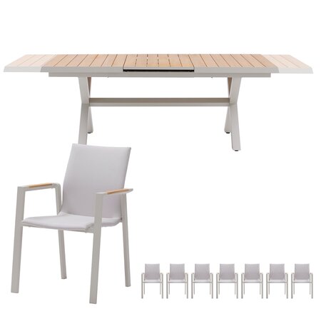 Royal seasons® Solare/Bahia uitschuifbare dining set voor 8 personen - afbeelding 1