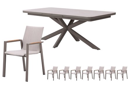 Royal seasons® Solare dining set voor 8 personen - afbeelding 1