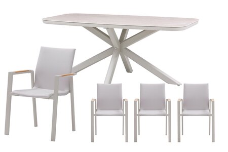 Royal seasons® Solare/Jura dining set voor 4 personen - afbeelding 1