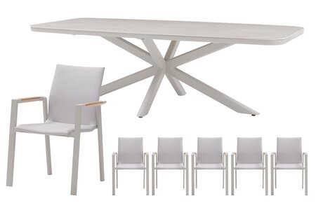 Royal seasons® Solare/Jura dining set voor 6 personen - afbeelding 1