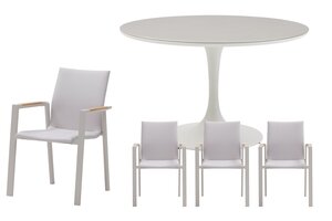 Royal seasons® Solare/Jura ronde dining set voor 4 personen - afbeelding 1