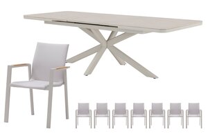 Royal seasons® Solare/Jura uitschuifbare dining set voor 8 personen - afbeelding 1