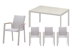 Royal seasons® Solare/Noordwijk dining set voor 4 personen