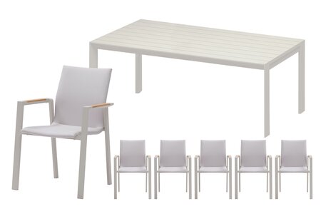 Royal seasons® Solare/Noordwijk dining set voor 6 personen - afbeelding 1