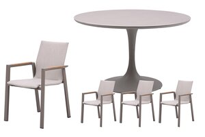 Royal seasons® Solare ronde dining set voor 4 personen - afbeelding 1