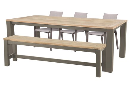 Royal seasons® Solare stoel-bank dining set voor 6 personen - afbeelding 1