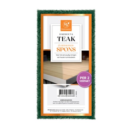 Royal seasons® Teak & Hardhout reinigingspads (2 stuks)