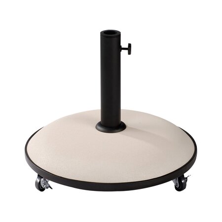 Royal seasons® Tirana parasolvoet 25kg cream op wielen rond