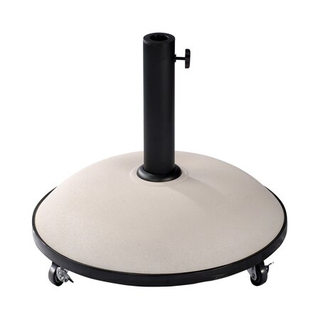 Royal seasons® Tirana parasolvoet 50kg cream op wielen rond