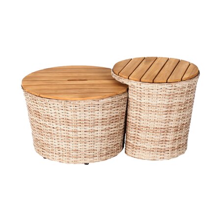 Royal seasons® Zanzibar salontafels set van 2 (L module) - afbeelding 1