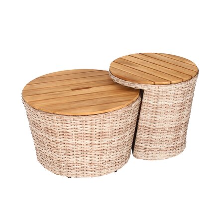 Royal seasons® Zanzibar salontafels set van 2 (L module) - afbeelding 2